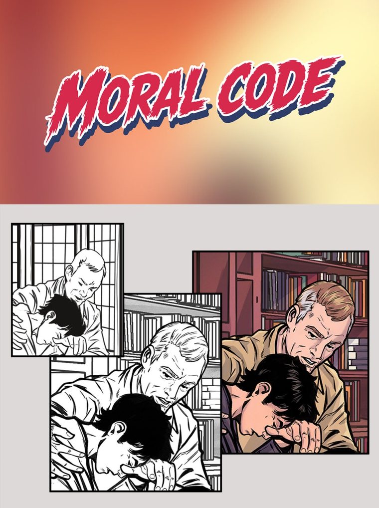 Page layout with the Moral Code logo